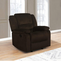 Coaster Furniture 601463 Gordon Upholstered Glider Recliner Chocolate